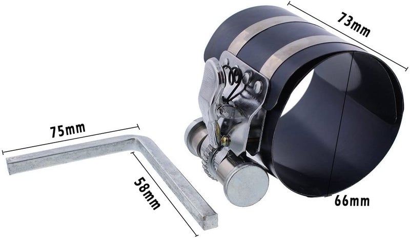 TcJ-Chen 3" Car Engine Piston Ring Compressor Tool & Piston Ring Pliers with Adjustable Safety Screws - Image 3